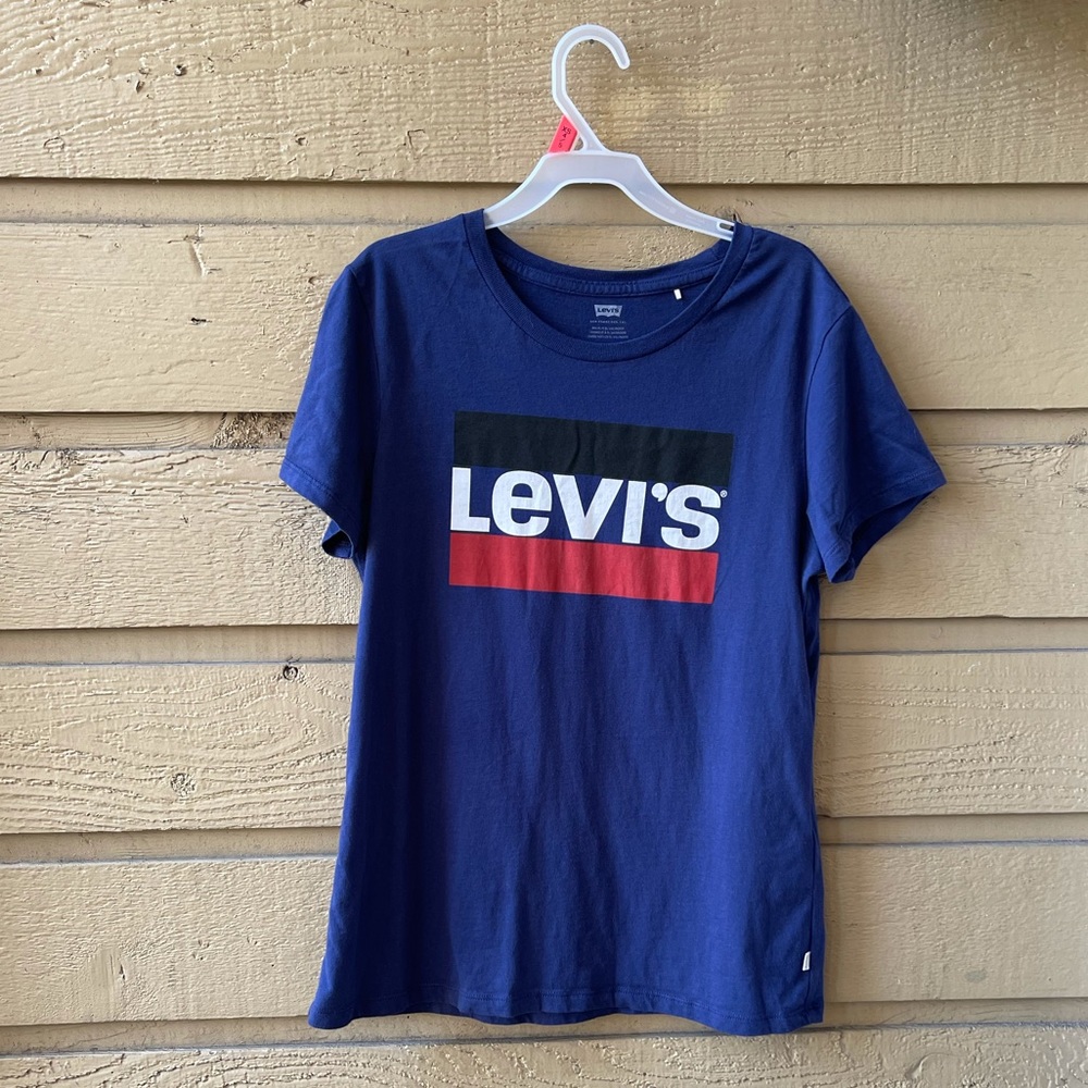 Boys Blue Levi’s  Logo-Print Cotton T-Shirt